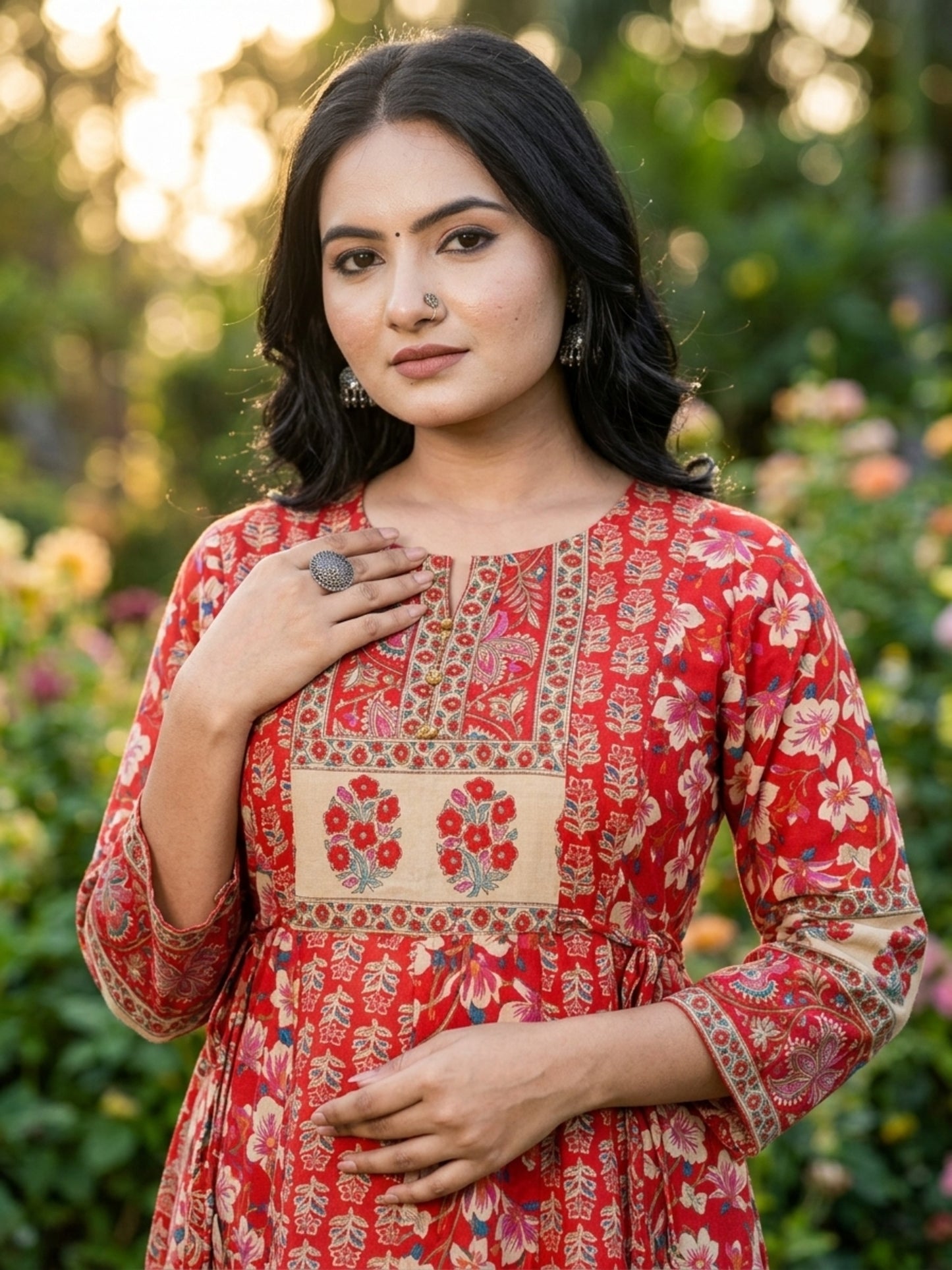 Minu Fashions Anwesha Women Printed Anarkali Kurti ( Ank )