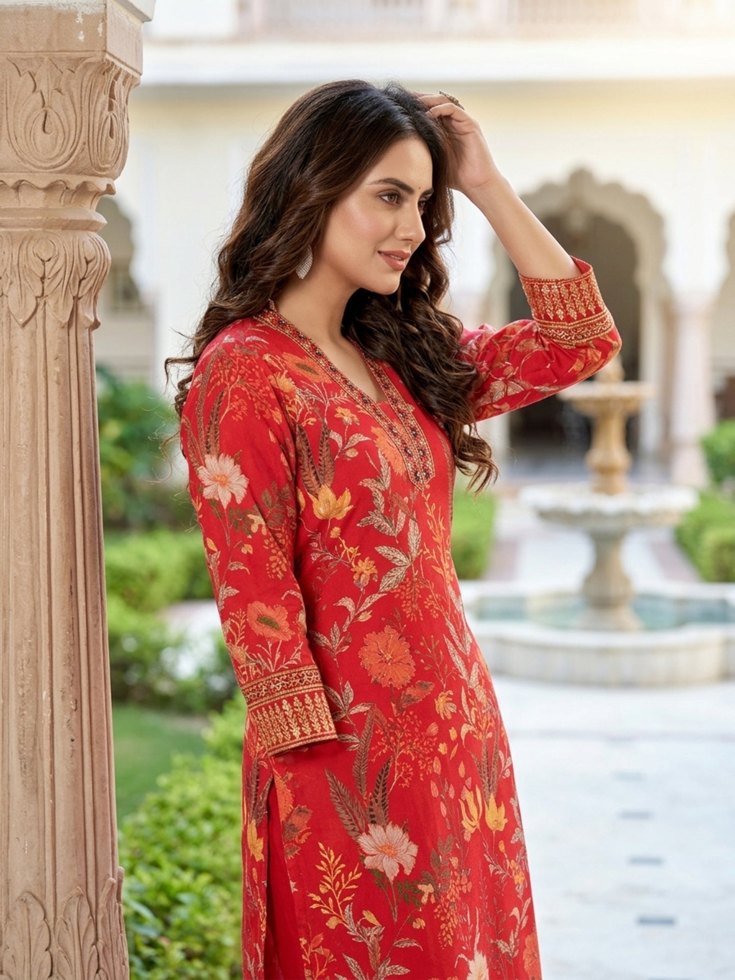 Isha Women Floral Printed Salwar Suit Set | Ank