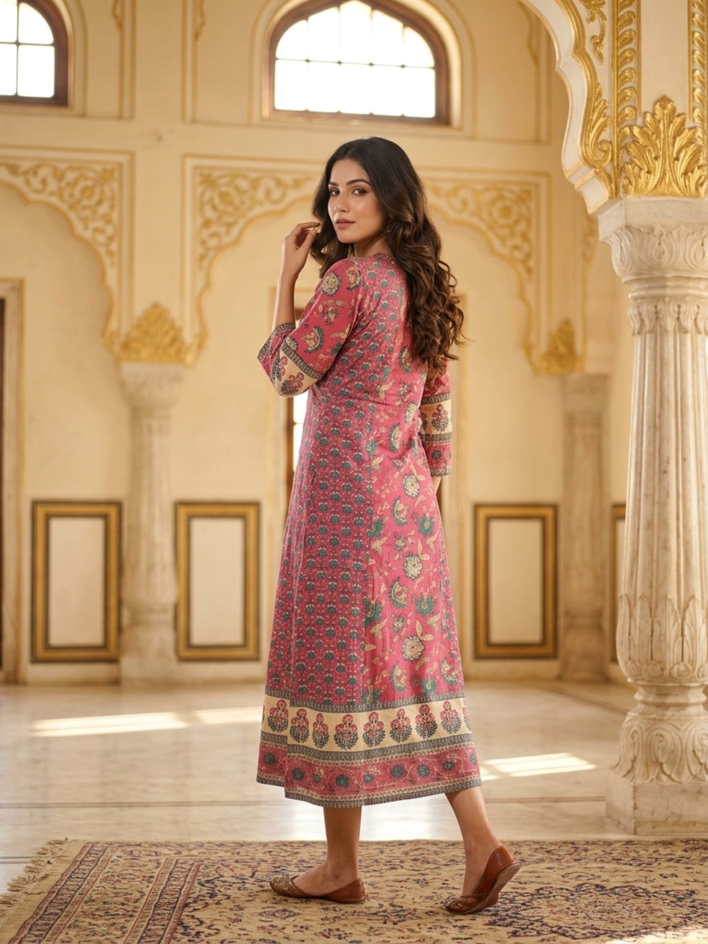 Minu Fashions Anwesha Women Printed Anarkali Kurti ( Ank )
