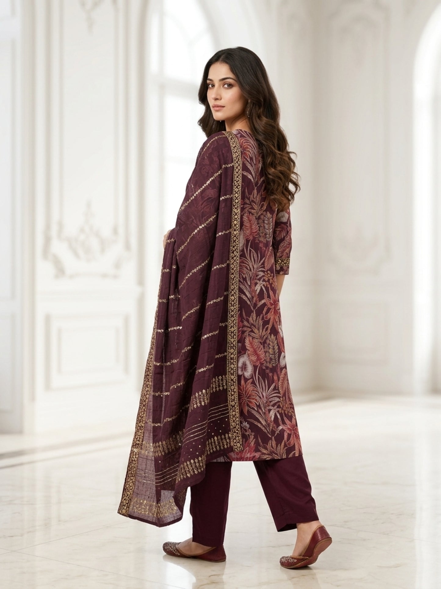 Isha Women Floral Printed Salwar Suit Set | Ank