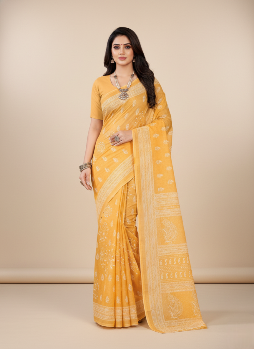 Pestal Magic V- Premium Cotton Saree