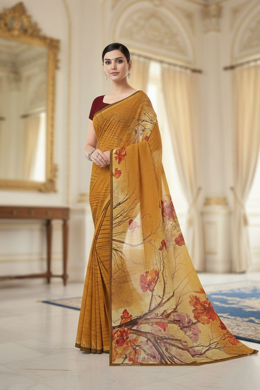 Ambarsariya Cotton Digital Printed Saree