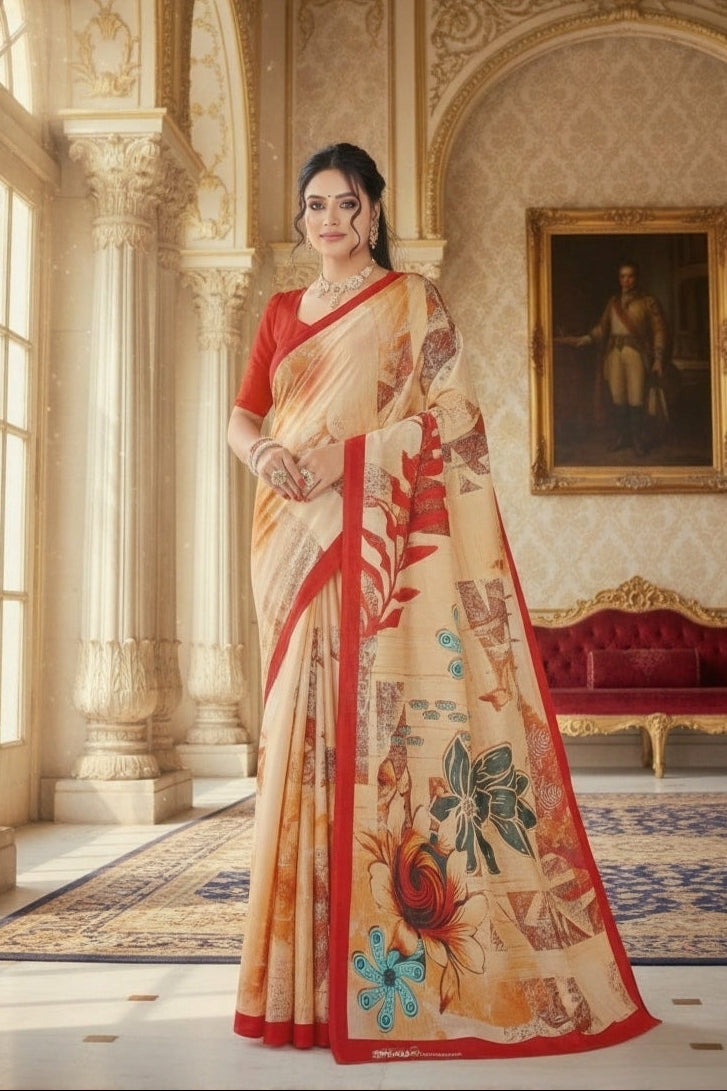 Ambarsariya Cotton Digital Printed Saree 4141