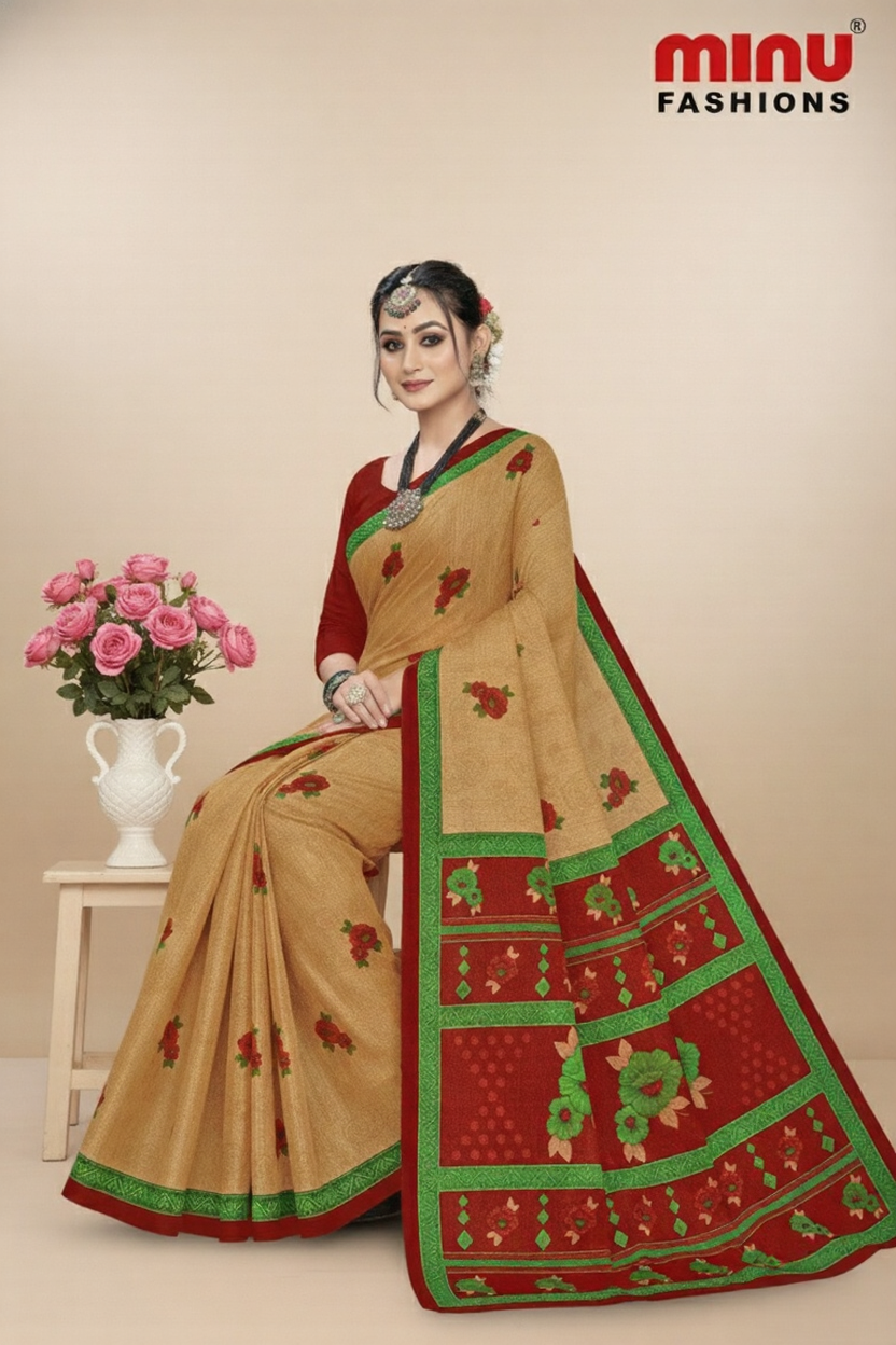 Tandrima Cotton Printed Saree 805