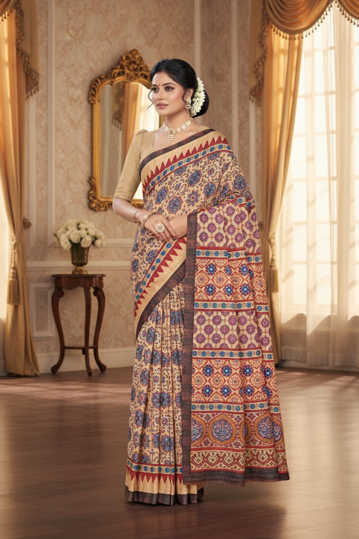 Ambarsariya Cotton Digital Printed Saree 4159