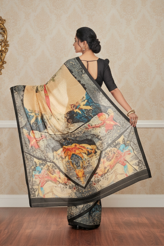 Ambarsariya Cotton Digital Printed Saree 4123