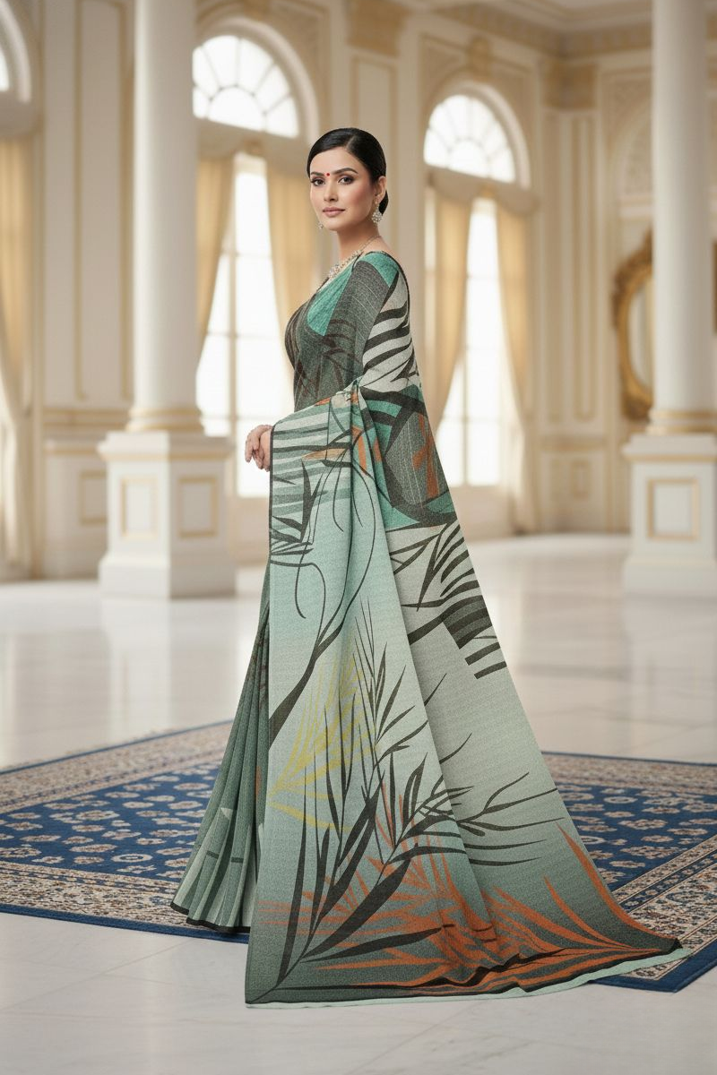 Ambarsariya Cotton Digital Printed Saree 4007