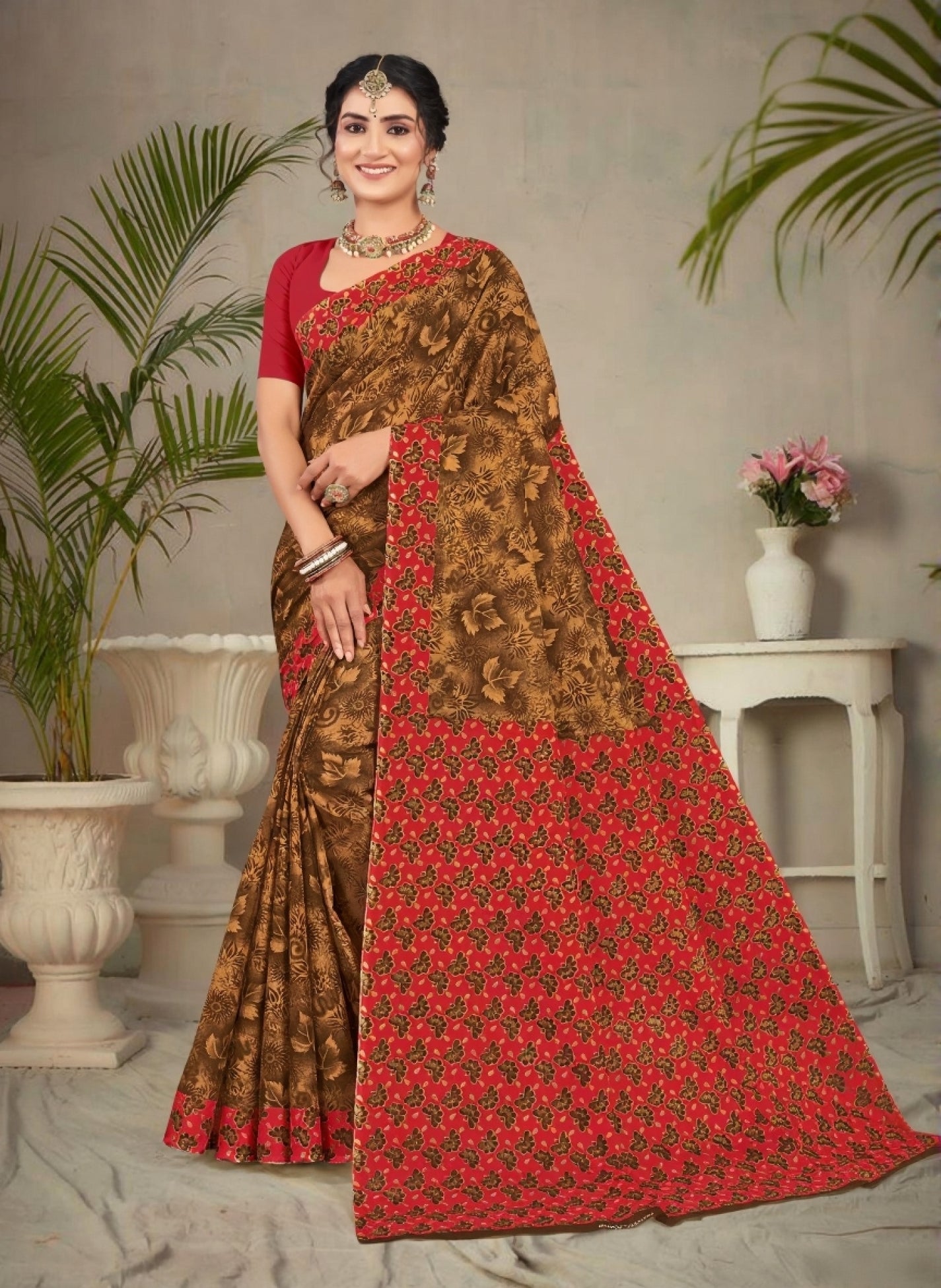 Malang Gala Cotton Printed Saree 1002