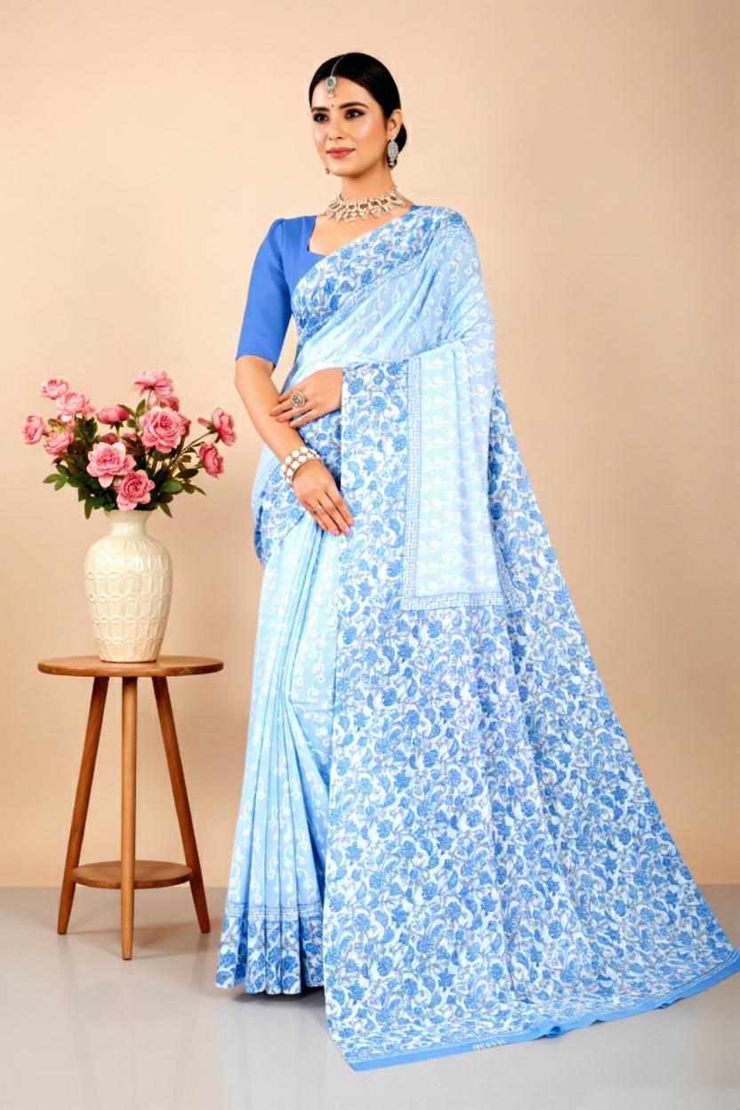 Good Day Pestal Cotton Printed Saree 2778