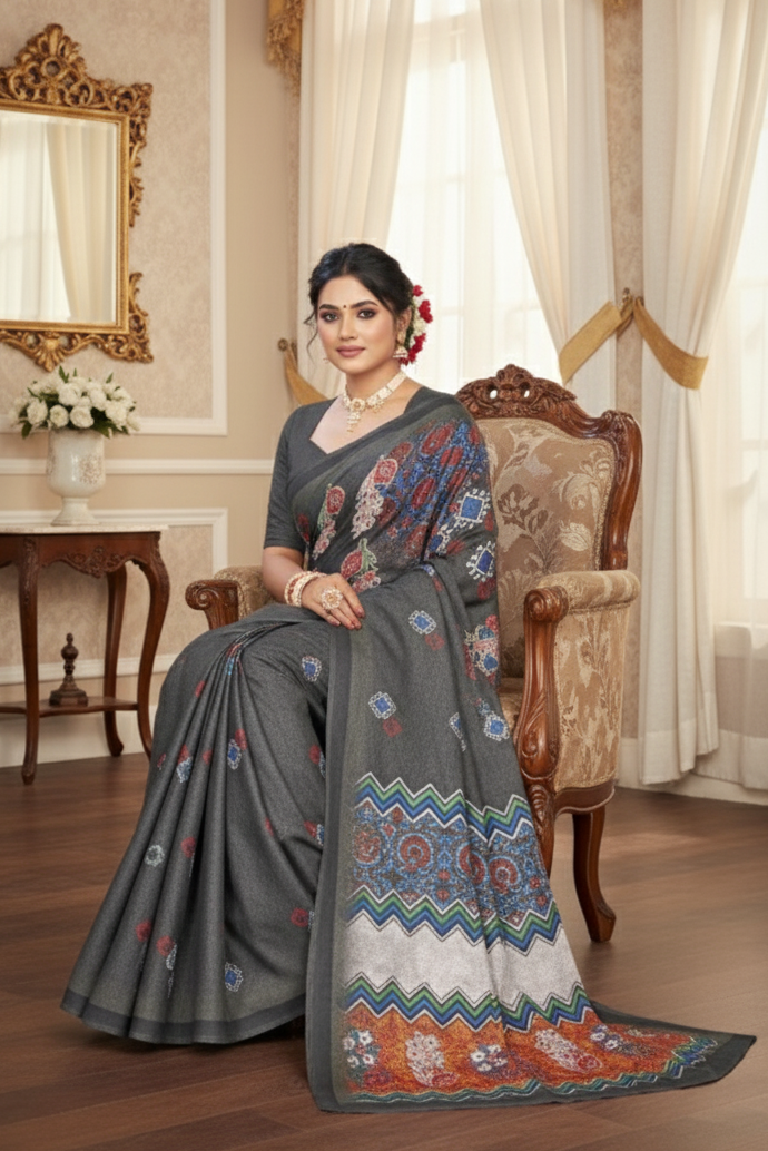 Ambarsariya Cotton Digital Printed Saree 4149