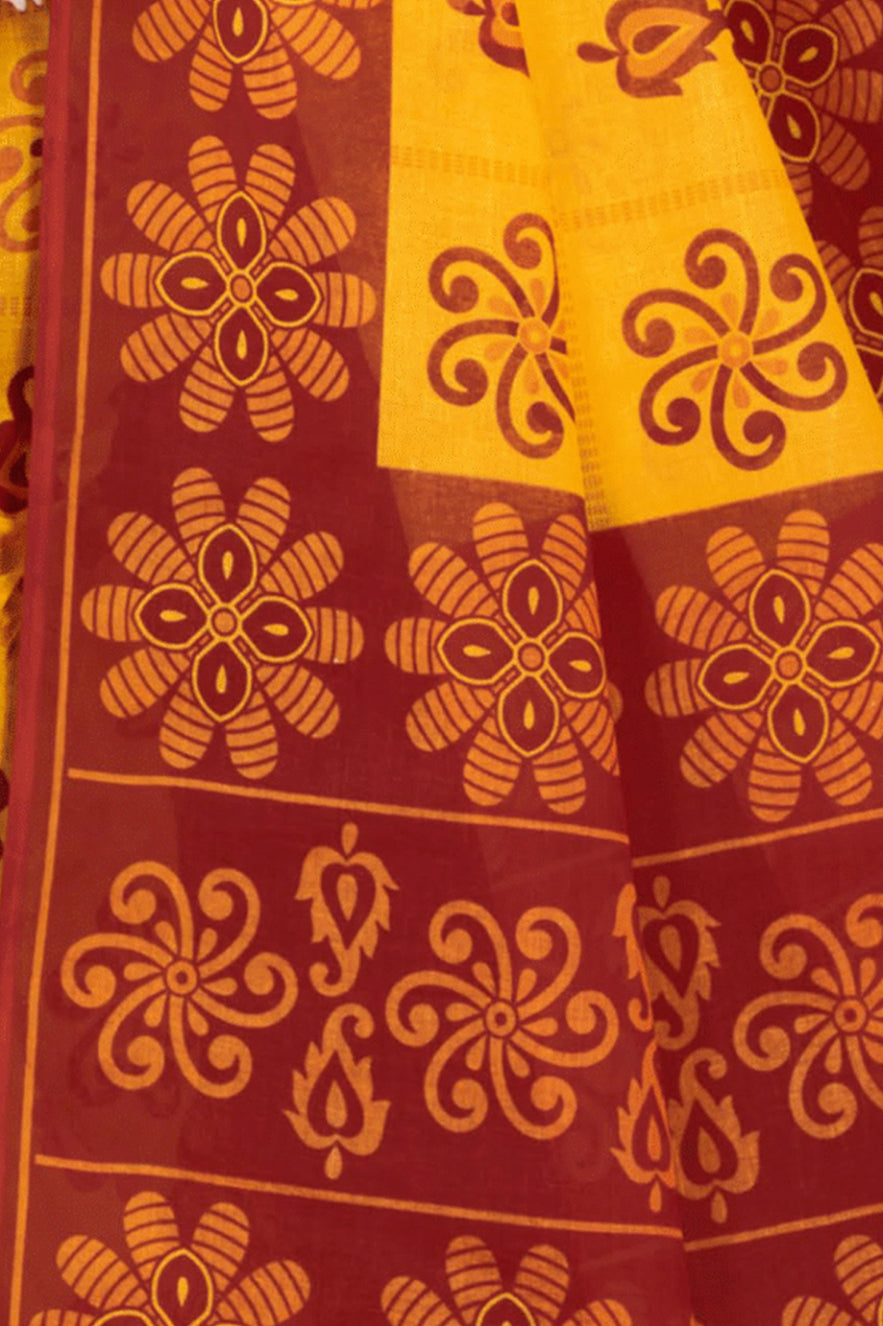 Monica Yellow & Red Saree Traditional Saree