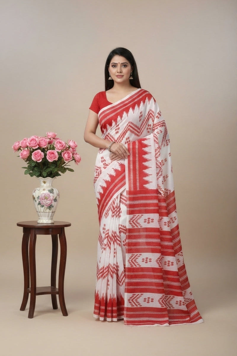Saptapar Cotton Printed Saree A3