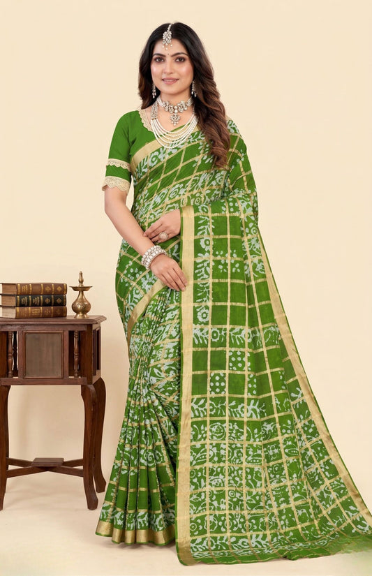 Jalwa batik festive pure cotton saree – Minu Fashions