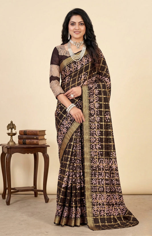 Jalwa batik print pure cotton saree – Minu Fashions