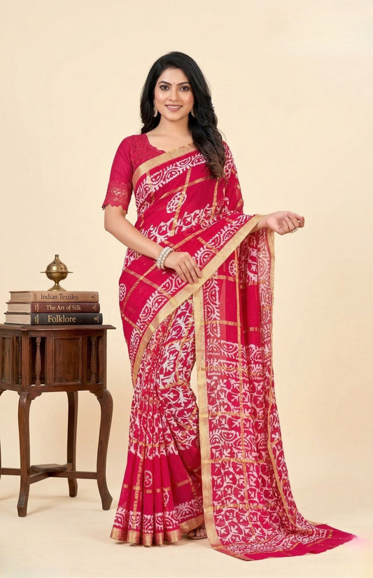 Jalwa batik summer pure cotton saree – Minu Fashions