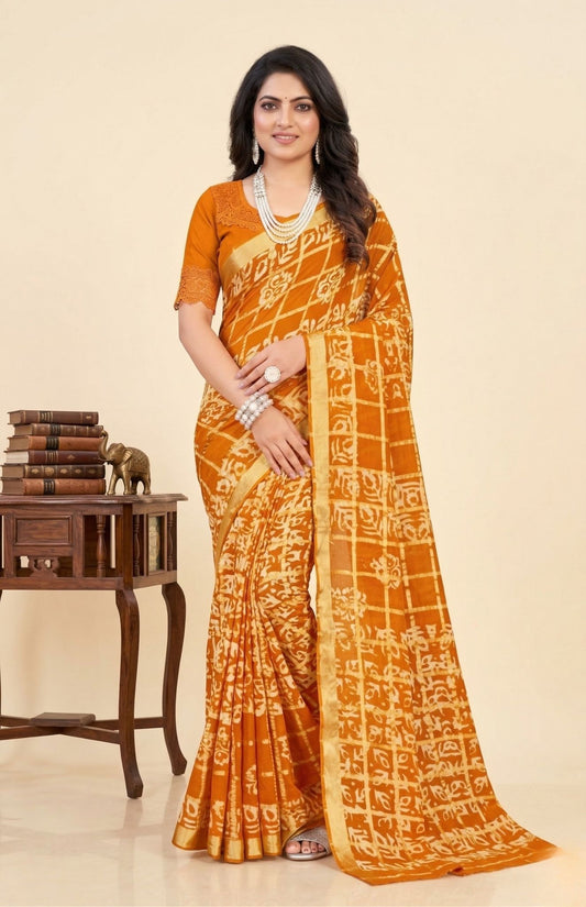 Jalwa batik cotton saree for office and casual wear – Minu Fashions