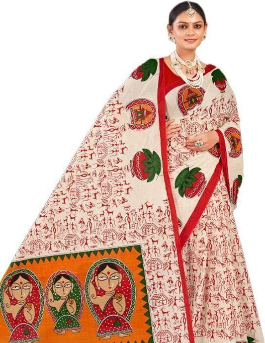 Malai Boutique soft cotton printed saree – Minu Fashions