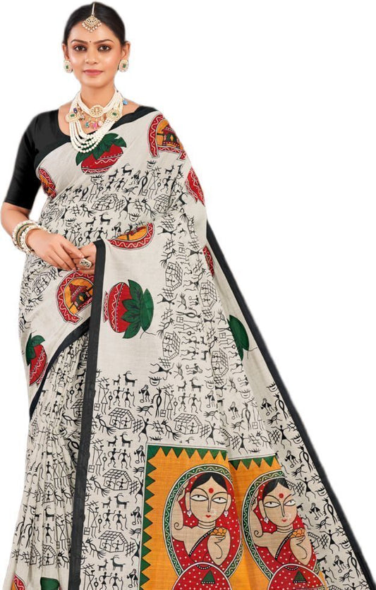Malai Boutique soft malai cotton saree for daily wear – Minu Fashions