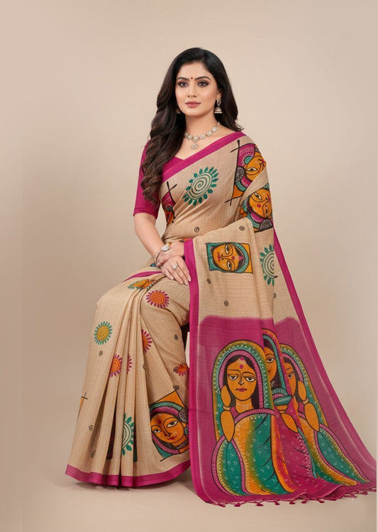 Srimoyee Jamini Royal Premium Cotton Printed Saree