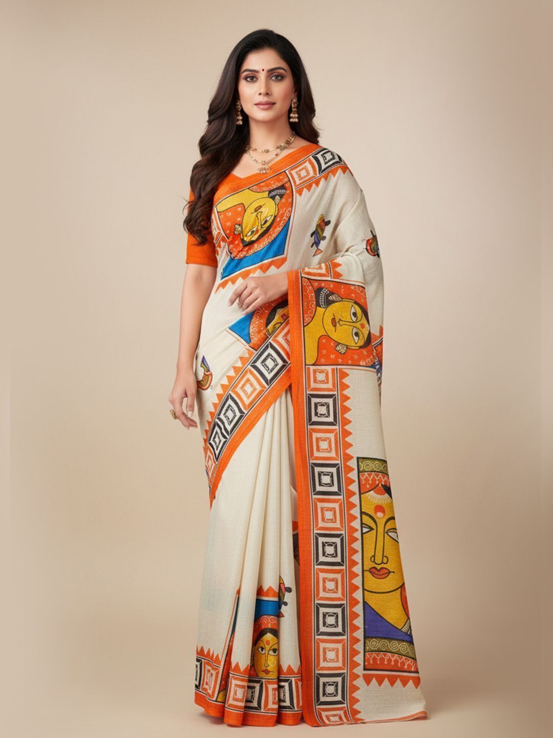 Srimoyee Jamini Idol Premium Cotton Printed Saree