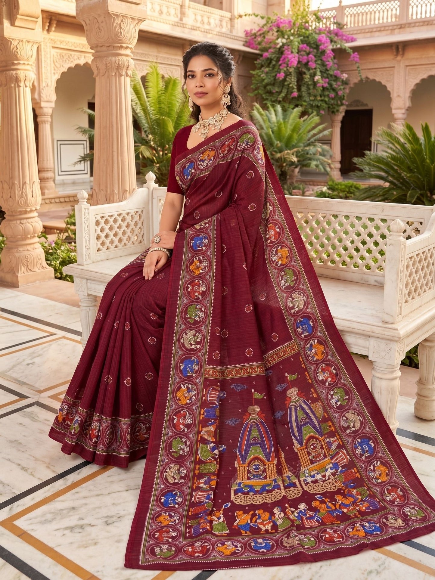 Jay Jagannath  Pure Cotton Saree