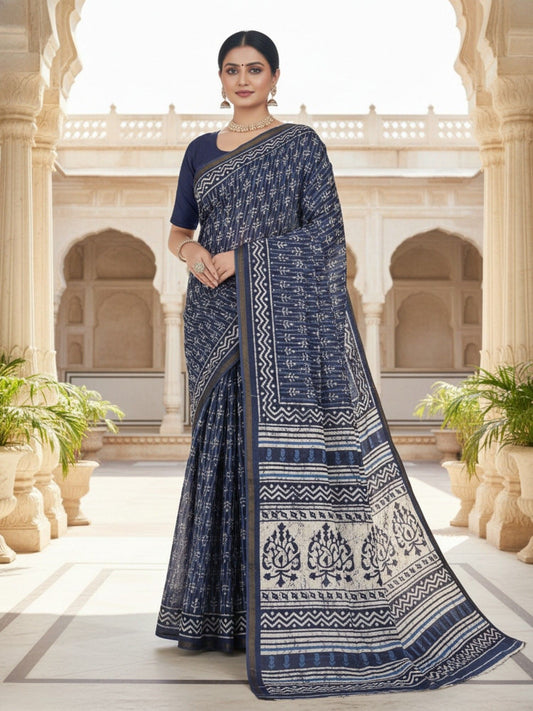 Ishani border cotton saree for office and casual wear – Minu Fashions