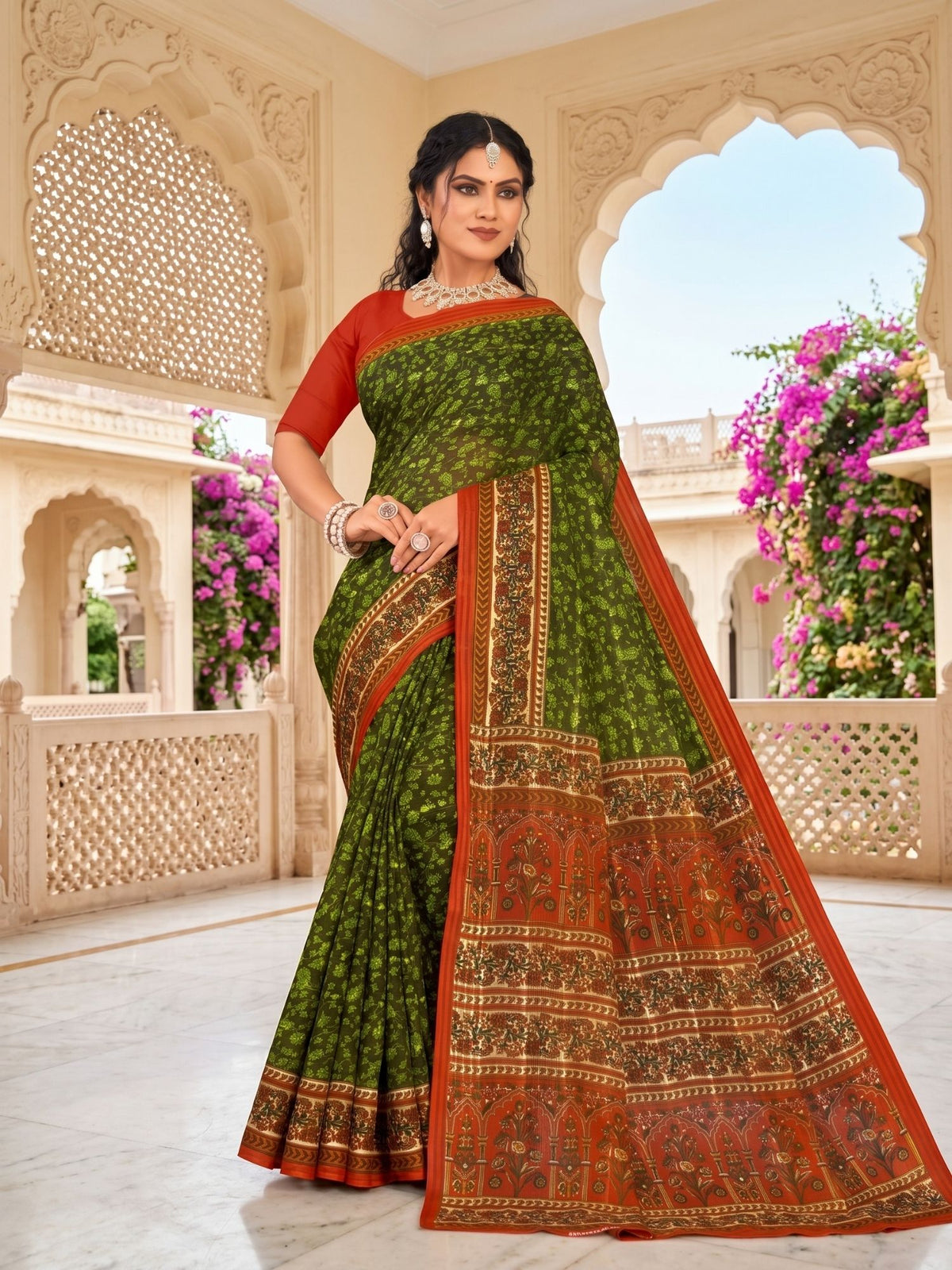 Sunaina doria cotton saree for office and casual wear – Minu Fashions