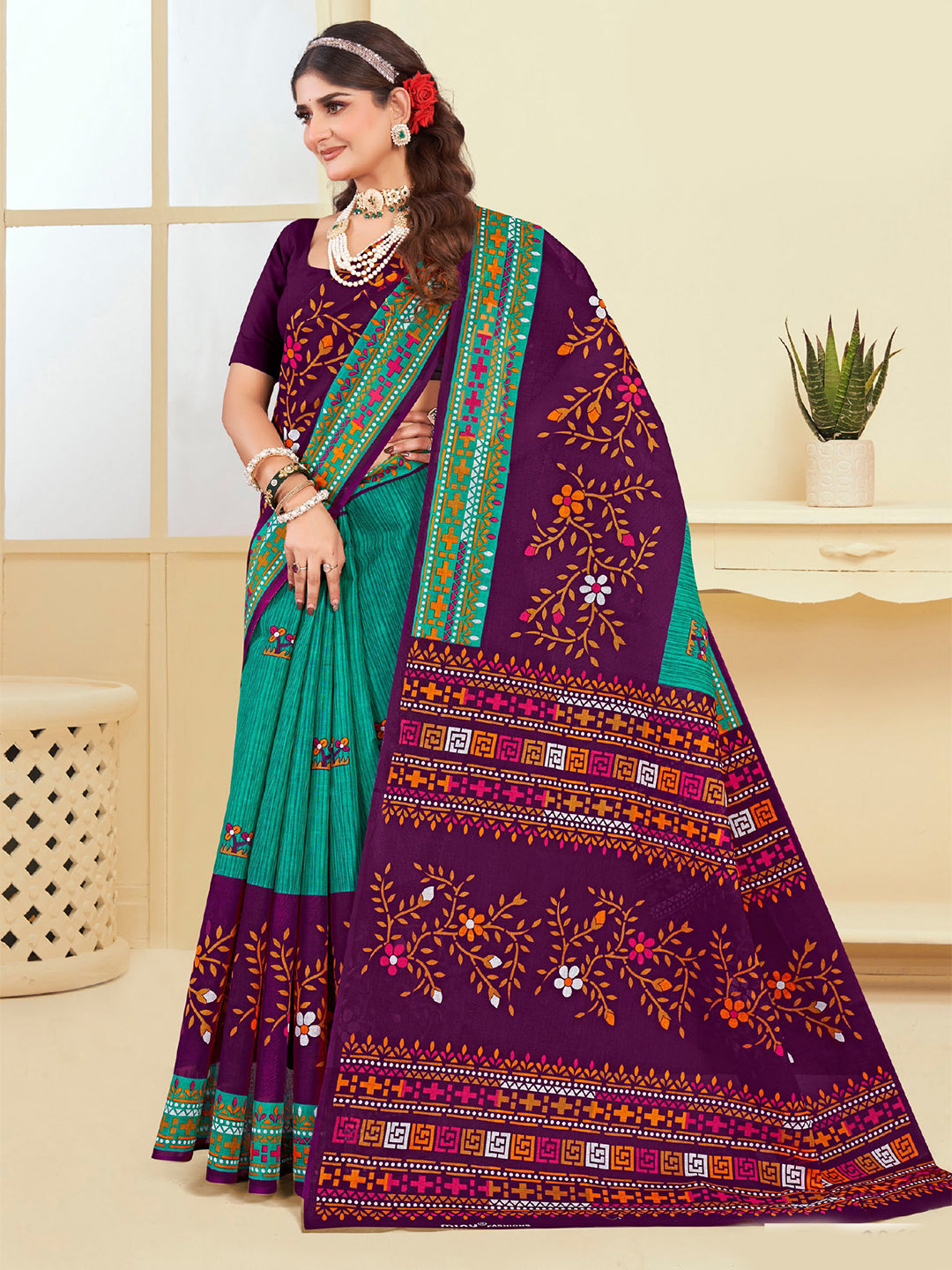 MINU SAREE SUNHERI COTTON V-4 38724