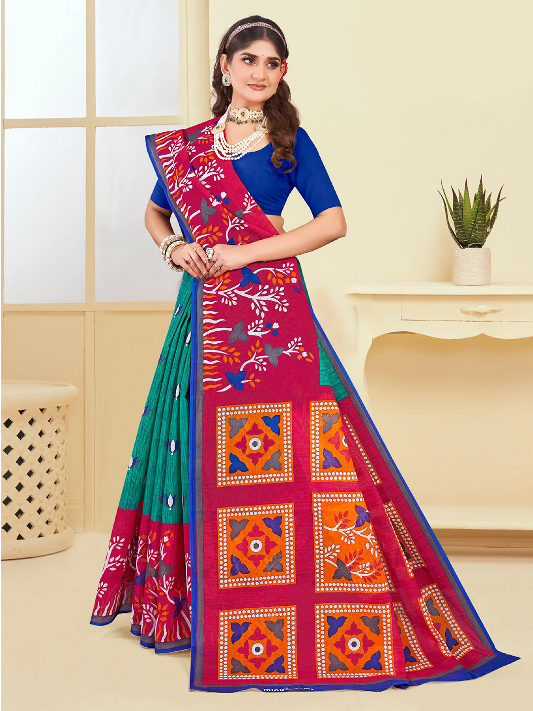 MINU SAREE SUNHERI COTTON V-4 38757