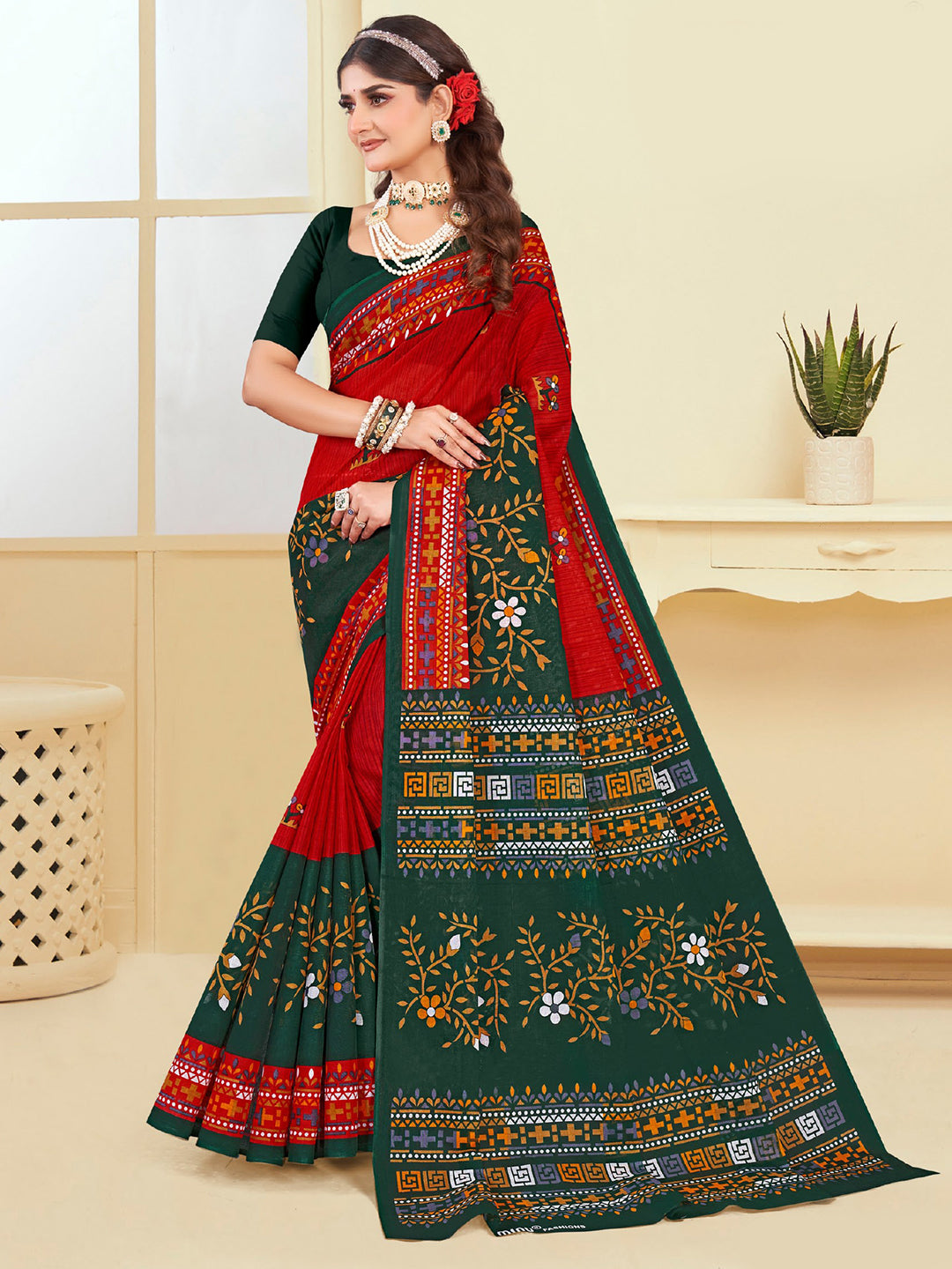 MINU SAREE SUNHERI COTTON V-4 38779