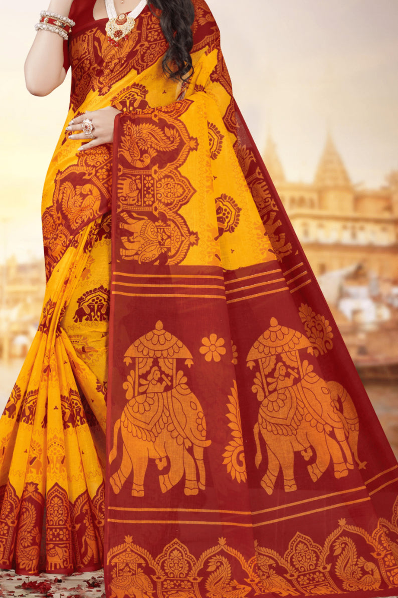 MINU SAREE MONICA LEMON GOLD 0077