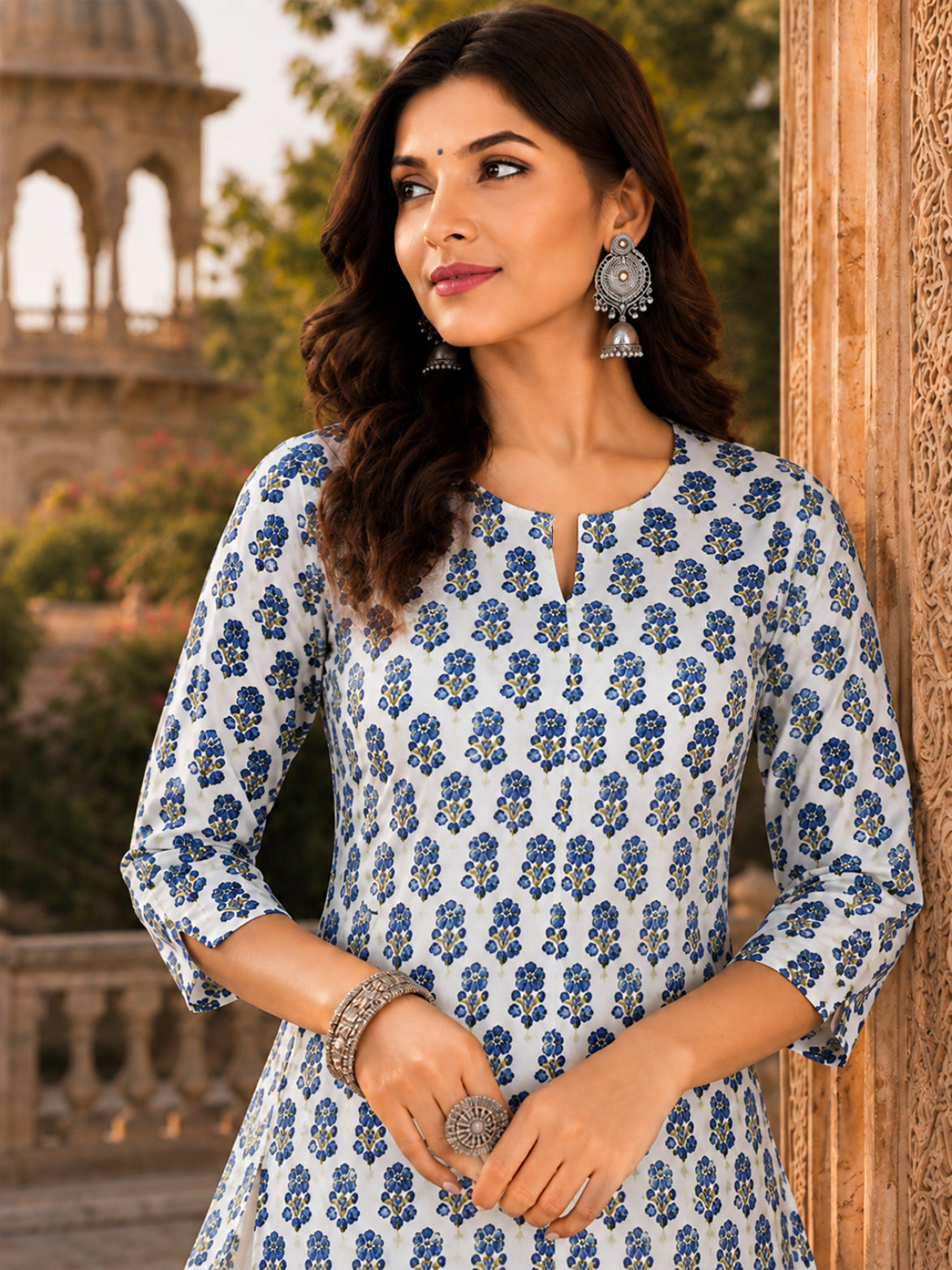 Parineeti Women Green Floral Printed Rayon A-Line Co-Ord Set with Trousers | Ank