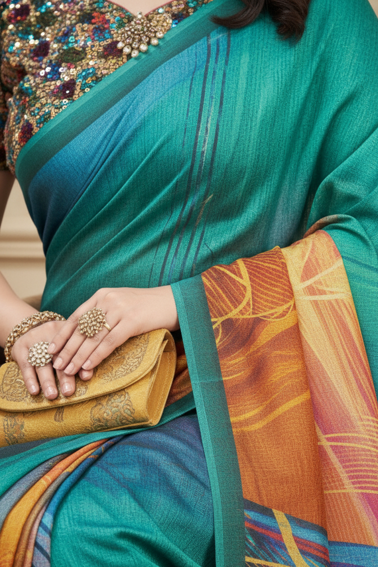 Ambarsariya Cotton Digital Printed Saree 4075