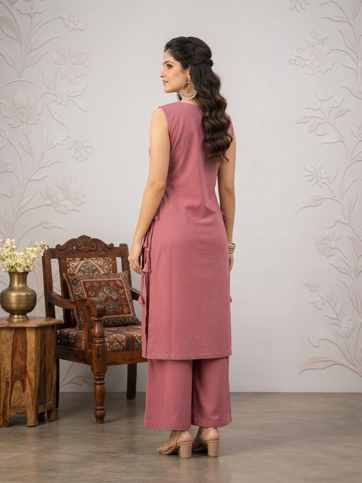 Minu Kurta-Set Pranika Vartican Silk Straight Kurti Set | Ank