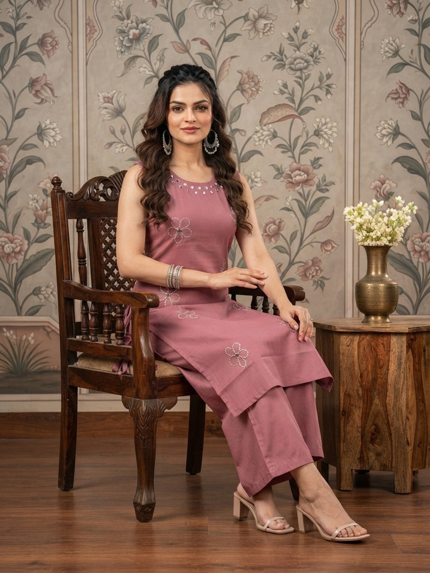 Minu Kurta-Set Pranika Vartican Silk Straight Kurti Set | Ank