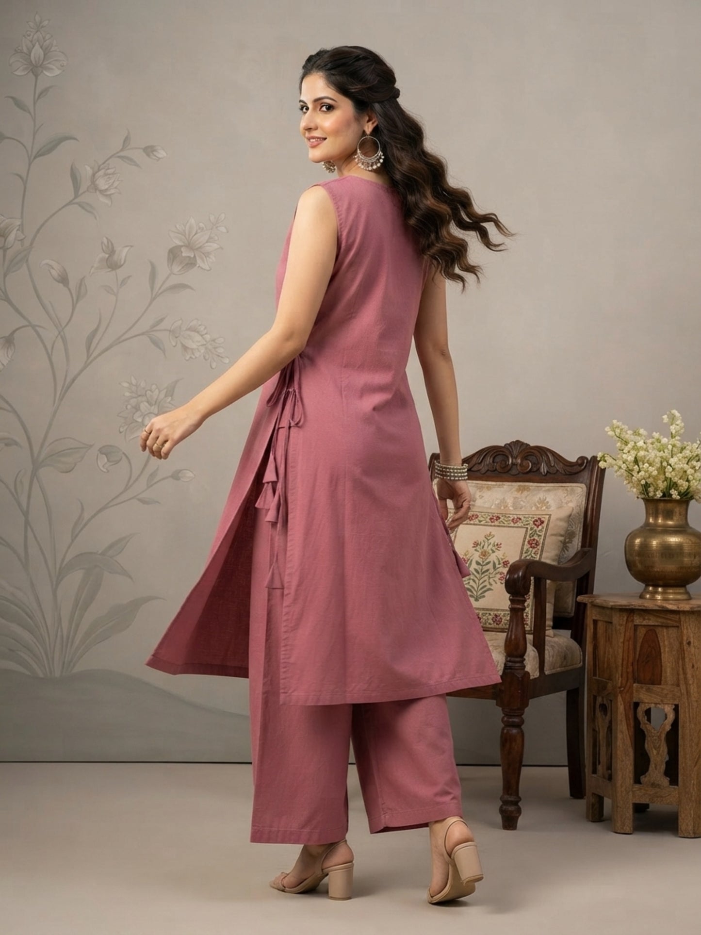 Minu Kurta-Set Pranika Vartican Silk Straight Kurti Set | Ank