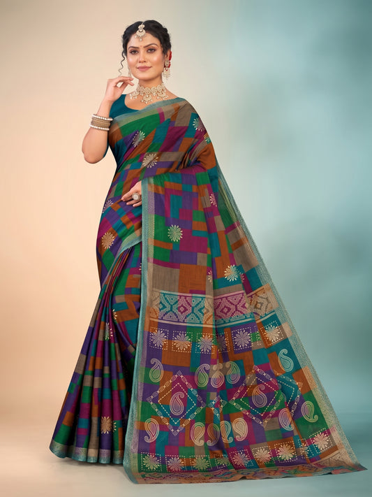 Matka masleen cotton saree 4520-1 – Minu Fashions