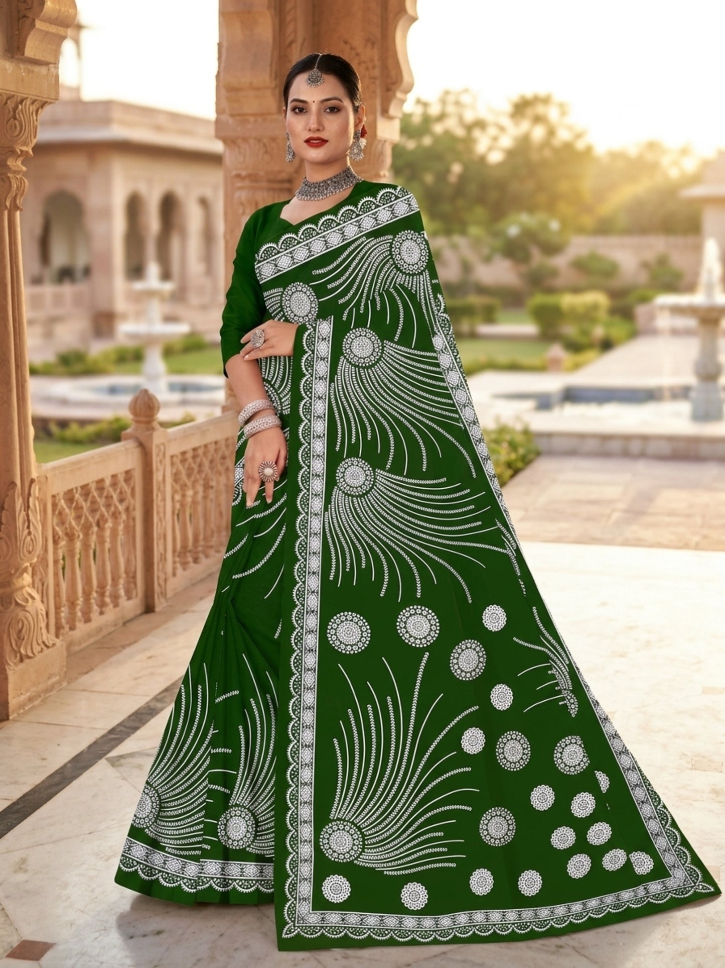 Pure Cotton Saree for Women Soft Lightweight Printed Daily Wear Traditional Casual Office Wear Saree