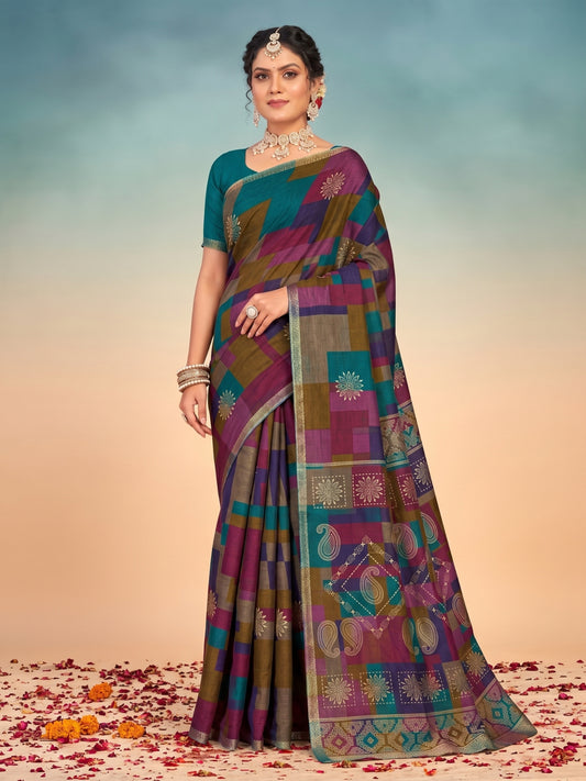 Matka masleen cotton saree 4520-5 – Minu Fashions