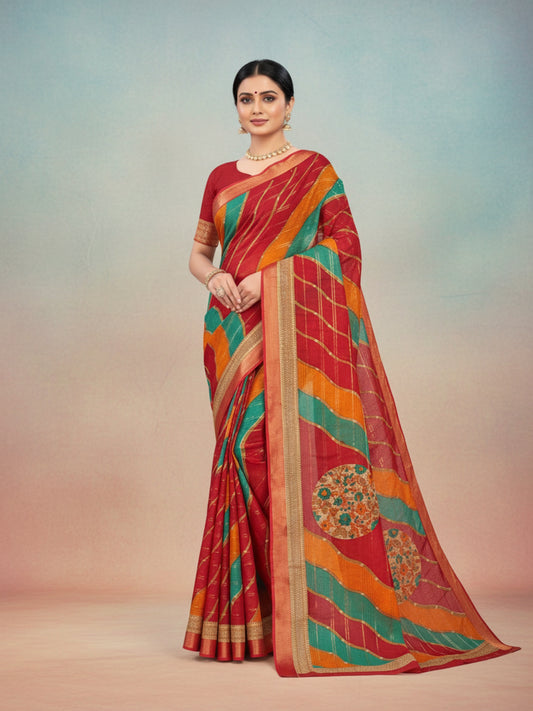 Bobby Rani cotton printed saree 14839A – Minu Fashions