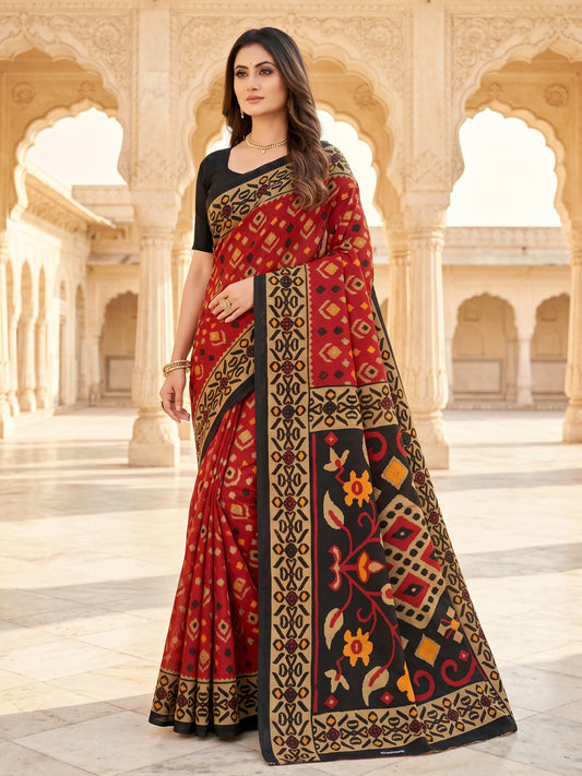 Malang budget pure cotton printed saree 01 – Minu Fashions