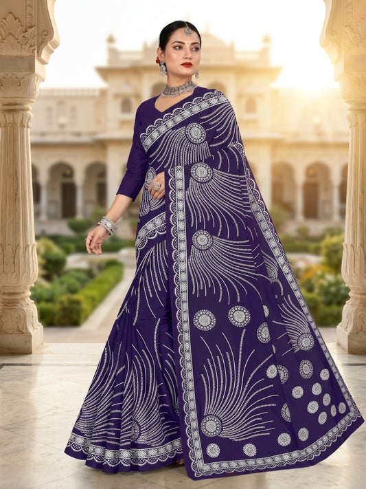 Pure Cotton Saree for Women Soft Lightweight Printed Daily Wear Traditional Casual Office Wear Saree