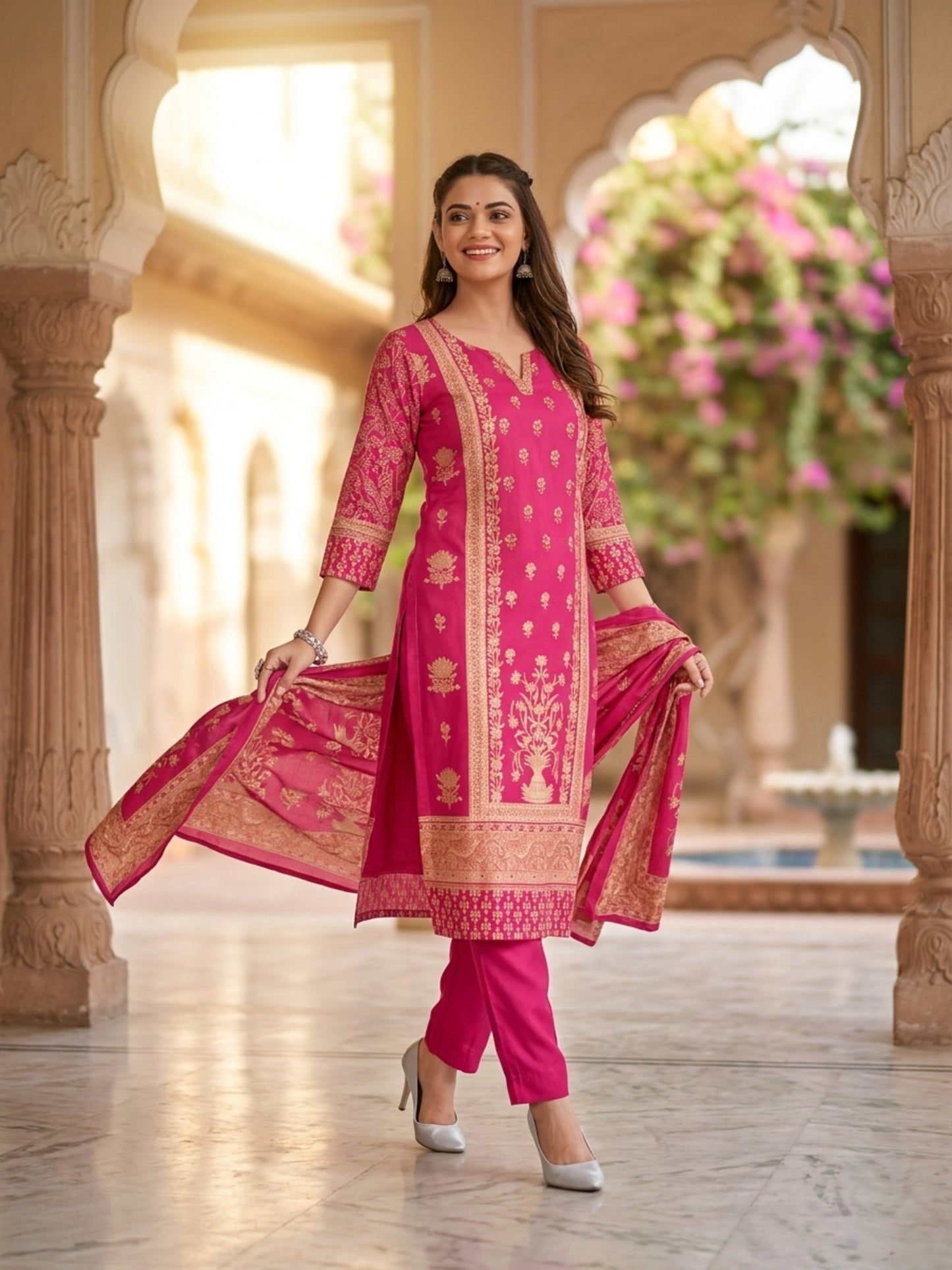 Scarlet Women Floral Printed Salwar Suit Set | Ank