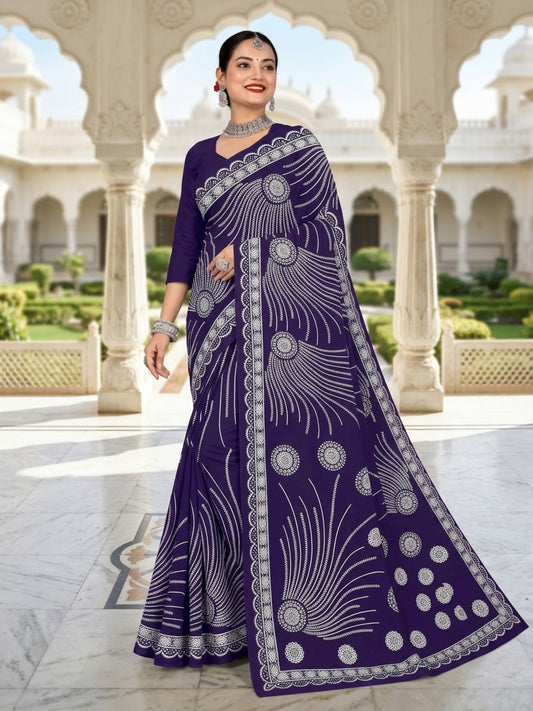 Pure Cotton Saree for Women Soft Lightweight Printed Daily Wear Traditional Casual Office Wear Saree