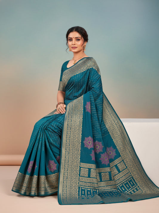 Kanishka Wedding Blue Saree