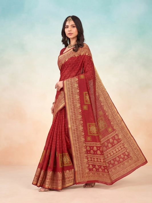 Kanishka Wedding Red Saree
