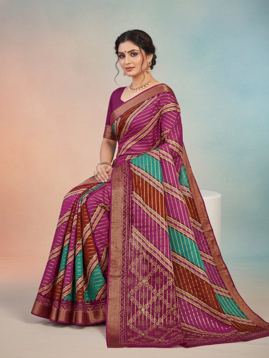 Bobby Rani New Green Shade Saree