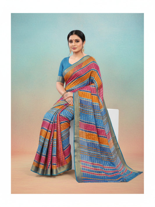 Bobby Rani Multi Color Shade Saree