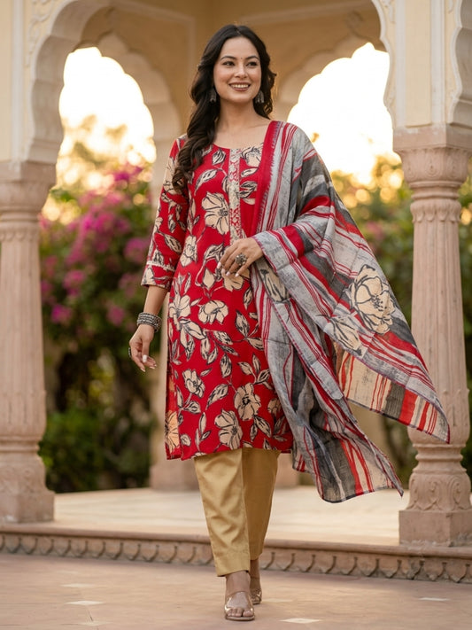Stella Women Floral Printed Salwar Suit Set | Ank