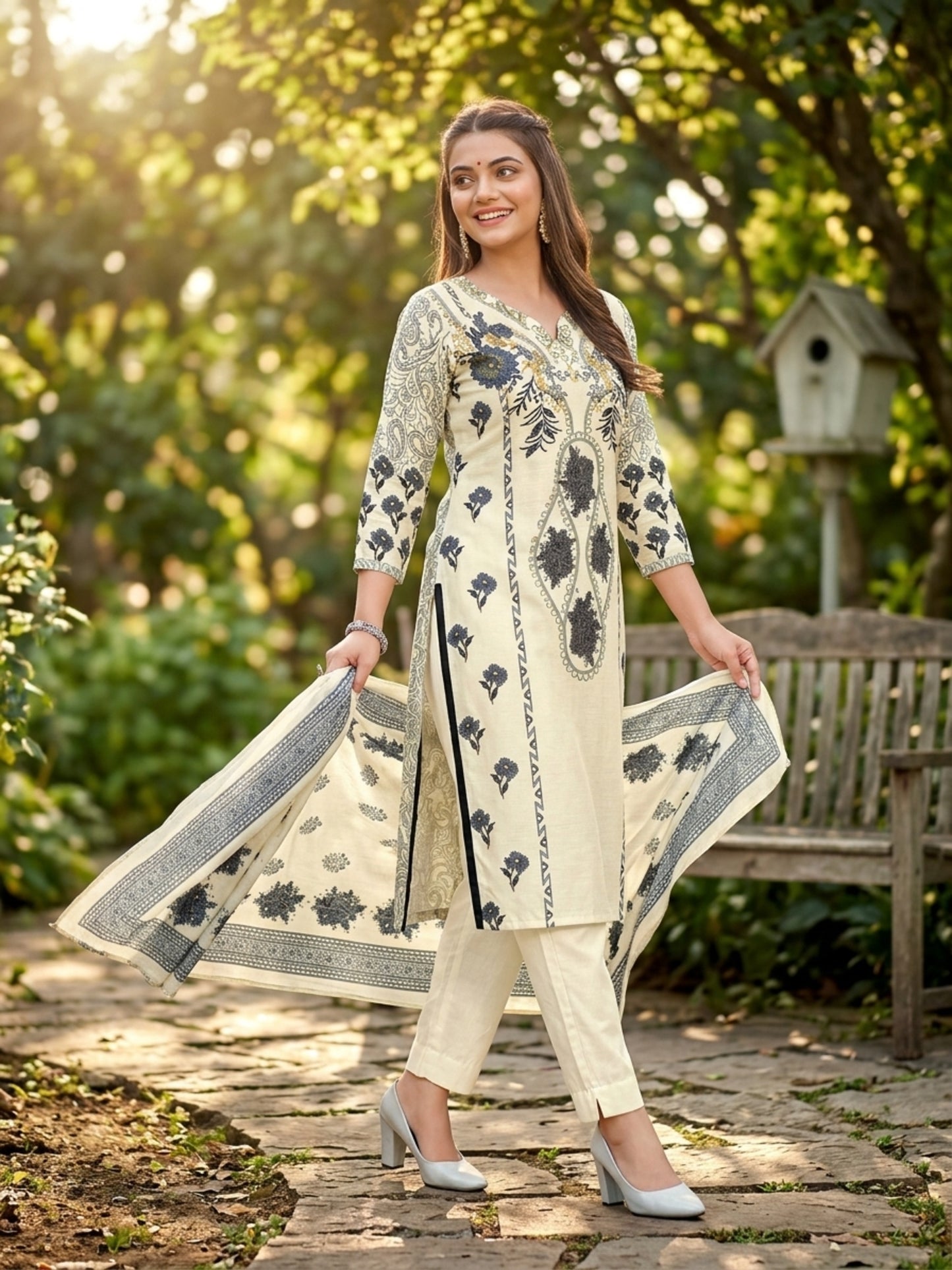 Scarlet Women Floral Printed Salwar Suit Set | Ank